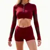 Traje de baño de dos piezas para mujer, cruzado, de nailon, estilo europeo y americano, manga larga, protección solar, transpirable, que revela el abdomen, para surf y buceo.