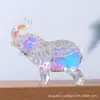 Decoración de Dormitorio Artesanías de Cristal Color AB estilo caricatura adornos simulación de elefante adornos de animales para sala de estar venta al por mayor
