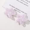 Principios de primavera super hada dulce polvo de durazno malla flor de cristal diy tejido a mano con cuentas accesorios para el cabello aretes accesorios venta al por mayor