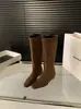 Botas de Cavaleiro da Moda para Mulheres 2026 para Outono e Inverno, Botas Longas Slim com Palmilha Peluda para Altura Adicional