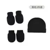 Gorro y Manoplas para Bebé Algodón Infantil Gorro Guantes Set Anti-arañazos Gorro de Hospital para Recién Nacido