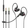Audífonos de Escritorio In-Ear con Micrófono Dos-En-Uno Alámbricos Dedicados para Juegos E-Sports Audífonos USB de Doble Enchufe