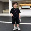 Camiseta de Verano con Pedrería para Niñas Mayores 2026 Nuevo Estilo Ropa a Juego para Padres e Hijos Niños Mangas Cortas Ropa de Moda para Niñas