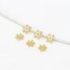 Separador Copo de Nieve Chapado en Oro de 18K 6/8mm Relleno de Oro de 14K Conservación del Color Collar Pulsera DIY Cuenta Espaciadora de Flor con Cuentas D93