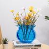 Arreglo floral de sala de estar personalizado de fábrica color acrílico recipiente de observación para cultivo de plantas acuáticas pecera pequeña jarrón de cola de pez