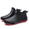 Botas de Chuva Curtas Leves para Homens, Sapatos Aquáticos para Entregadores, Botas de Cozinha e Pesca para Homens, Sapatos de Borracha Impermeáveis e Antiderrapantes
