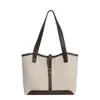 Bolsa de Ombro de Linho Estilo Coreano para o Dia a Dia, Grande Capacidade, Nova Moda Elegante, Bolsa Tote Casual Colorida Tendência