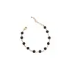 Pulsera de Oro con Moissanita Negra Transfronteriza Europea y Americana, Pulsera Multicapa de Moda Estilo Bohemio