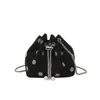 Bolso de un solo hombro nuevo para mujer, tipo cubo con cadena, fruncido, cordón, para ir al trabajo, popular este año, con temperamento, transfronterizo, versátil, bolso cruzado