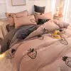 Conjunto de Lençóis de Cama Colcha de Algodão Capa de Edredom Roupa de Cama 4 Conjuntos Que