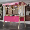 Barraca de Mercado Suporte de Exibição Barraca de Mercado Noturno Prateleira Carrinho de Flores Suporte de Exibição Promocional Carrinho de Barraca de Rua Móvel Dobrável