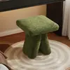 Taburete Cuadrado Creativo de Diseñador Minimalista Italiano, Taburete para Té de Dormitorio en Casa, Taburete de Maquillaje de Lujo Ligero para Sala de Estar, Taburete Bajo para Cambiar Zapatos