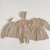 Vestido de Punto de Manga Larga para Niña Estilo Primavera y Otoño Mono Unisex para Bebé Vestido Elegante para Niña Conjuntos a Juego para Hermanas