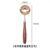 Cuchara para Sello de Cera de Doble Extremo con Mango de Madera Dorado, Cuchara para Sello de Cera de Madera Color Oro Rosa, Accesorio para Derretir Cera para Sello de Cera para Horno de Sello de Cera