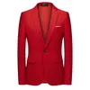 2026 Comércio Exterior Transfronteiriço Tamanho Grande Cor Sólida Um Botão Terno Formal Masculino Estilo Coreano Blazer Slim Fit Jaqueta de Terno de Peça Única