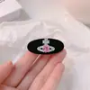 Horquilla de terciopelo color rosa Saturno con pedrería estilo nuevo de Dongdaemun, Corea del Sur, pinza lateral elegante todo-partido, accesorios para el cabello