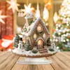 Placa de Natal Igloo Transfronteiriça em Acrílico com Base Enfeites para Mesa de Sala de Estar, Quarto, Escritório Decoração à Prova d'Água