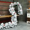 Rattan Navideño 2.7m Paquete de Lujo Encriptado Decoración de Ventana Adornos de Bolas Navideñas Guirnalda