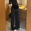 Pantalones de maternidad para otoño, pantalones rectos de pierna ancha, nuevo modelo 2026, no aprietan durante el embarazo, leggings casuales para mujer