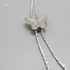 Cuerda de Piel Sintética Plateada Cadena de Metal Bolso Tejido a Mano Cierre de Cordón Hebilla de Resorte Mariposa Accesorios para Bolsos