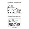 FX-A280 comercio exterior eslogan en inglés Hola Sol pegatina decorativa de pared para embellecimiento del hogar con ventana de vidrio