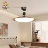 Lámpara de techo UFO Digya moderna minimalista color crema para dormitorio, diseño creativo, para estudio retro, luz de techo amigable con la vista para casas de huéspedes