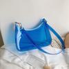 Bolso de gelatina transparente, novedad de verano 2021, bolso de hombro de PVC debajo del brazo, bolso de red color caramelo rojo océano para mujer, bolso de palo francés