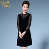 Vestido de veludo Chen Miaoyan feminino outono novo coreano justo slim saia evasê tamanho plus size fabricantes de roupas femininas atacado