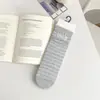 Meias Femininas de Algodão Puro para Primavera e Verão, Comprimento Médio, com Renda Fofa e Laço, Combinadas com Sapatos Pequenos de Couro, Meias Caídas e Meias de Algodão com Borda Bolha