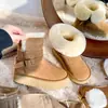 Botas de Neve com Solado Grosso Femininas 2026 Novo Inverno Com Pelúcia Adicional Acolchoado Quente Couro Integrado com Pelo Botas Curtas Uso em Duas Vias Botas de Algodão do Nordeste