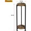 Estante para Plantas de 2 Niveles, Estante Alto Redondo para Flores de Esquina Interior, Estante de Almacenamiento para Balcón, Estante Estable para Múltiples Macetas