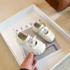 Nuevos Zapatos de Niña para Otoño 2026, Bailarinas de Princesa con Lazo de Pedrería, Zapatos de Piel Poco Profundos de Moda para Niñas Mayores