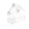 Jaula para Pájaros de Plástico Transparente Acrílico Alimentador de Colibríes Tipo Adsorción para Exteriores Nido para Pájaros de Plexiglás Transparente Panorámico