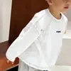 Camiseta de Algodón Puro para Niños, Colección Primavera y Otoño 2026, Top Delgado Estilo Japonés para Bebés y Niños, Camiseta Básica de Manga Larga para Niños