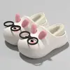 Chinelos de Algodão Infantis com Óculos Meninos Meninas Inverno Fechados Impermeáveis Antiderrapantes Rilakkuma Sapatos de Algodão para Bebê Externo