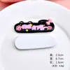 Etiquetas de Texto con Forma de Pata de Gato Lindas Accesorios de Resina Materiales Hechos a Mano DIY Pinzas para el Cabello Decoraciones para Fundas de Teléfono Pegatinas para Abanicos