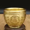 Enfeites de Cilindro de Latão, Cilindro de Cem Bênçãos de Cobre, Cilindro de Chá, Xícara de Cem Bênçãos Embossada, Tigela de Tesouro, Enfeites de Escritório, Venda Direta da Fábrica