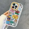Funda Adecuada para Teléfono Móvil Apple 16Promax Iphone17 Graffiti Divertido 15 con Cadena 14 Dibujos Animados Lindos 13 Cubierta Exterior
