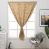 Cortinas Pequeñas Blackout Frescas Estampadas con Calcomanías de Letras de Velcro, Producto Terminado, Cortinas Terminadas de Comercio Exterior y Cortinas para Puerta Sin Perforación