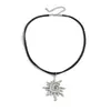 Europeo y Americano Transfronterizo Bohemio Concha Grande Sirena Colgante Gargantilla Pull-up con Cordones Collar Girasol Clavícula