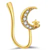 Joyería sin perforación transfronteriza Anillo de nariz en forma de U Clavo de nariz simple de nicho Zirconia microincrustada Flor de amor Mariposa Nariz