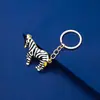 Chaveiro Zebra Gota de Óleo Colorido Animalzinho Fofo Zebra Pequena Pingente para Carro Zoológico Pequeno Presente Atacado