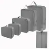 Tecido de Memória Transfronteiriço Kit com 6 Peças Roupas de Viagem Armazenamento por Compressão Mala de Viagem Mala para Viagem de Negócios Bolsa Organizadora para Roupas Íntimas
