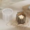 Caixa de Armazenamento de Aglomerado de Cristal de Resina de Papoula DIY Suporte de Vela de Gesso para Aromaterapia Suporte de Vela Display Molde de Silicone
