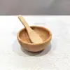 Amazon Temu Venta Caliente Tazón de Bambú para Mascarilla Cuchara Raspador Juego de Tres Piezas Palo para Mascarilla Herramientas Caseras DIY LOGOTIPO