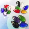 Colgante de Joyería de Cristal Artificial Colorido en Forma de Gota de Agua Collar de Gota de Agua Mediano Grande Material de Letras Planas Accesorios de Joyería