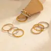 Anel Completo de Diamante em Aço Titânio para Mulheres, Não Desbota, Fashion, Luxo Leve, Estilo Popular de Celebridade da Internet, Anel Fino Simples, Anel de Dedo