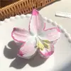Presilha de Cabelo Flor de Plumeria Colorida para Mulheres, Grampo de Cabelo Floral, Elegante Presilha de Tubarão, Acessório de Cabelo para a Parte de Trás da Cabeça, Ornamento de Cabelo Estilo Coreano para Meio Preso
