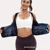 Top esportivo modelador de corpo com selagem de cabelo de geração transfronteiriça, colete de selagem de cintura, manga curta, manga comprida, fechamento de barriga, cintura de plástico, traje antissuor