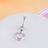 Ombliguera Transfronteriza Europea y Americana de Acero Inoxidable 316L Moderna Elegante a la Moda Piercing para el Ombligo Corazón de Durazno